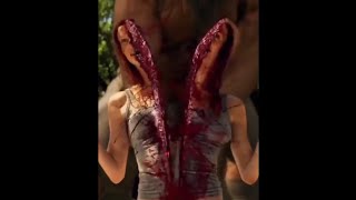 "Giant Monster cutting a Girl" in 2 pieces || very horrifying scene 💀🔪☠️🗡️