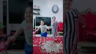 Sisters activities together - Cha cha slide dance Musical.ly Challenge