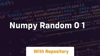 numpy random 0 1