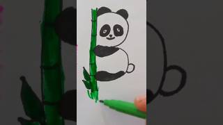 easy art panda 🐼#shorts #art #youtubeshorts