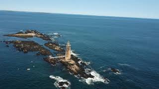 maine lighthouse drone footage