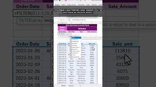 Dynamically Filter Data based on Month using FILTER Function #shorts
