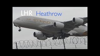 PlaneSpotting *Takeoffs Compilation* RW27L London Heathrow Airport Incl. Liveries, A380s, A35K..more