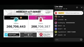 MRBEAST SURPASSED T-SERIES TO BE THE #1 MOST SUBSCRIBED YOUTUBE CHANNEL!!!! (CHAT REACTION)