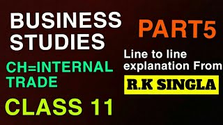 Ch= internal trade business class 11th R.K Singla part 5 Chain store