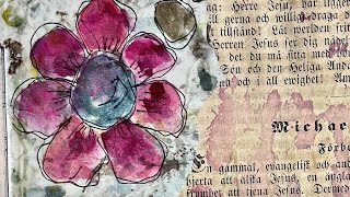 Preparing backgroundpages in my ”Flower journal”. Tutorial .