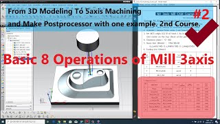 From 3D Modeling To 5axis Machining and Make Post with one example. 2nd Course #2 - 3axis Mill END.