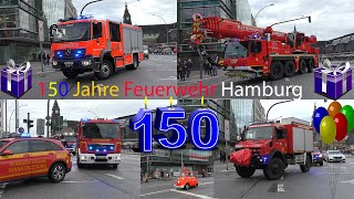 Fahrzeugkorso der Feuerwehr Hamburg zum 150 jährigen Jubiläum