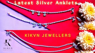 Latest Silver Anklets ll Silver Payal Design ll Silver Jewellery ll KlKVN JEWELLERS