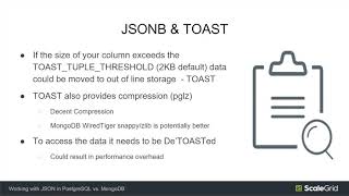 Working with JSON in PostgreSQL vs  MongoDB