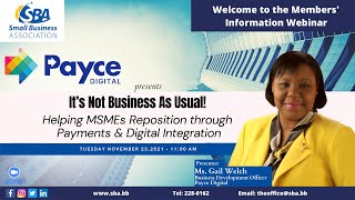 It's Not Business As Usual  - Helping MSMEs Repostion through Payments and Digital Integrations