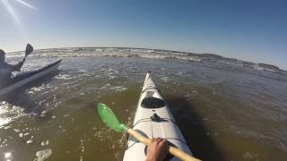 How to Share Waves | Sea Kayak Surfing Party Wave | Triangle, Tybee Island, Georgia