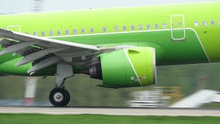 Самолеты A32X-271N "S7 Airlines", классный воющий звук на взлете и посадке.