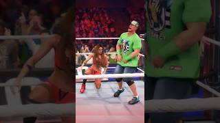 NOTFYANikki Bella hits Low Blow to JohnCena#wwe #johncena #nikkibella#lowblow#wwe2k22#wwe2k23#shorts