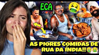 REACT - 🔴 As Comidas de Rua mais Nojentas da India. - fala de tudo - Lehh Cruz