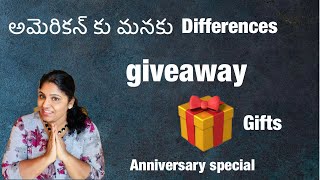 #Giveaway​ Time||Difference between Indians and Americans||Telugu Vlogs from US