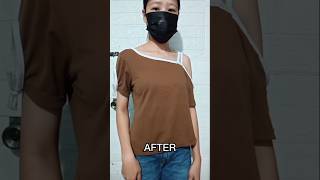 BEFORE/AFTER || Restyling T-Shirt Very Simple & Easy || AngelSew #diy #clothes #sewing #upcycling