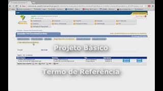 SICONV #6 – Como Preencher a aba Projeto Básico/Termo de Referência na PLATAFORMA + BRASIL