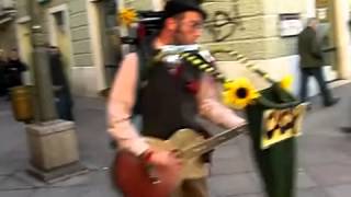 Amazing One Man Band Street Performer in Croatia Cigo Man Band