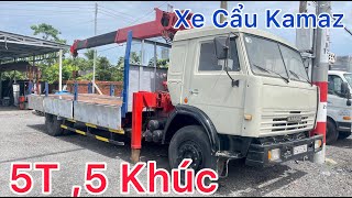 Xe Cẩu 5T Dài 5 Khúc  Kamaz | Xe Cần Cẩu Cũ Giá Rẻ