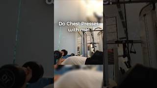 Do chest press with me #chestpress #gym #workout