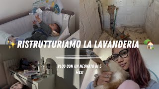 RISTRUTTURAZIONE DA LAVANDERIA A BAGNO ⚠️ LAVORI IN CORSO 🚧 🏡 #bagno #vlog #ristrutturazione