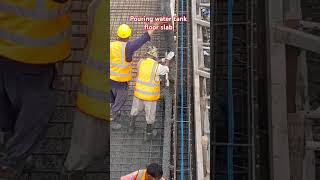 Concrete pouring for water tank floor slab#civilengineering#construction