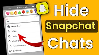 How To Hide Snapchat Chats | How To Hide Chat On Snapchat | Snapchat Par Chats Hide Kaise Kare