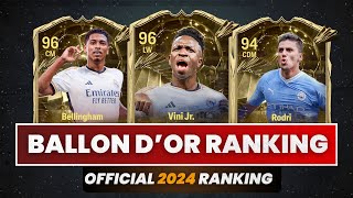 FINAL RANKING OF THE 2024 BALLON D'OR! (2024) 😱🥶FT: Vini Jr, Rodri, Mbappé & More!