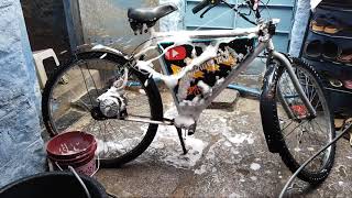 Electric Bike Washing with Mini Portable Sprayer support @NkCreativeTech