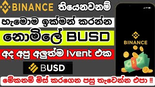 Binance Event Sinhala 2022 | Binance Giveaway | Free 10 BUSD  | Binance Sinhala |Sinhala |#binance