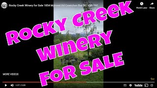 Rocky Creek Winery for Sale 1854 Myhrest Rd Cowichan Bay BC V0R 1N1