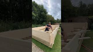 Building a HUGE log Cabin Timelapse #logcabins  #cabinbuild #tinyhome #diy #construction #carpentry