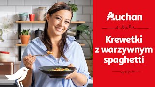 Krewetki z makaronem warzywnym 🦐🥕- Gotujemy z Jolą Kleser & Auchan