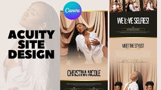 Acuity Site Design Tutorial in Canva | Create & Chill: Life Update & A Message From A Stranger