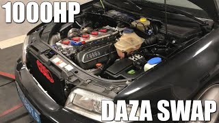 1000 HP Audi RS4 B5 2 5 DAZA SWAP @ Dutter Racing