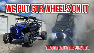 CRAZY FOUR WHEEL DRIVE BURNOUT DESTROYED MY SHOP!!