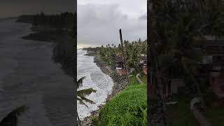 Varkala North Cliff | Evening Drizzle | Cliff View #shorts #beach #cliff 🏖️