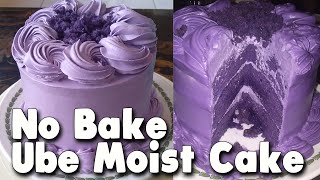 No-Bake Ube Moist Cake