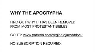 WHY THE APOCRYPHA