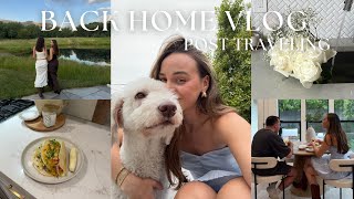 REAL + RAW BTS OF WORKING IN SOCIAL MEDIA VLOG: cooking, cleaning & getting back to it after travel