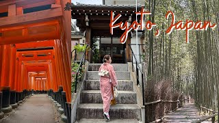 Kyoto Travel Vlog 2023 | What to do in Kyoto, Japan | kimono, bamboo forest, Fushimi Inari