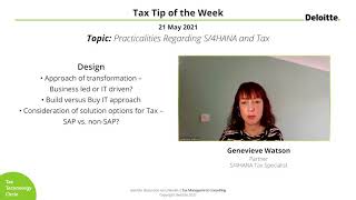 TMC Tax Tip of the Week #17 – Practicalities Regarding S/4HANA and Tax