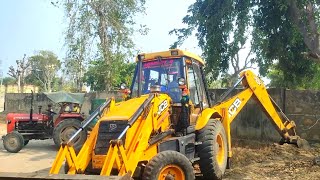 Jcb Backhoe Loading Mud into Trolly Farmtrac 60 Massey 1035 Tractor John Deere | jcb tractor video