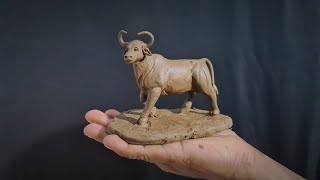 making a bull with clay | bull sculpture | clay sculpture