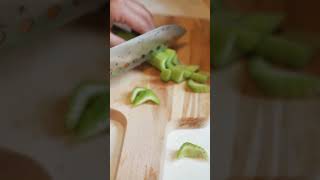 Satisfying Fresh Celery Cutting #shorts #cuttingskills