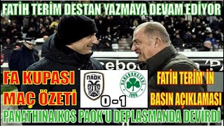 FATİH TERİM YUNANİSTAN' DA YENİ DESTANLAR YAZIYOR / KUPADA LUCESCU'NUN TAKIMI PAOK'U  EVİNDE DEVİRDİ