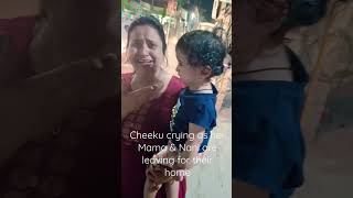 Cheeku crying for her Mama & Nani as they are going back their home, Kids are so pure #kidsvideo