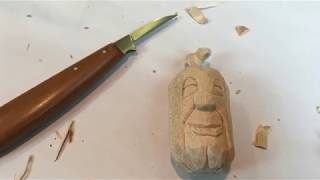 Wood Carving of a Jack-O-Lantern