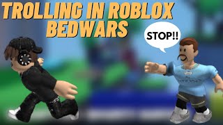 Trolling Players in Roblox Bedwars(FUNNY) | Roblox Bedwars